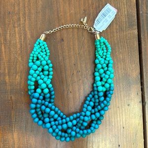 Two tone beaded collar necklace